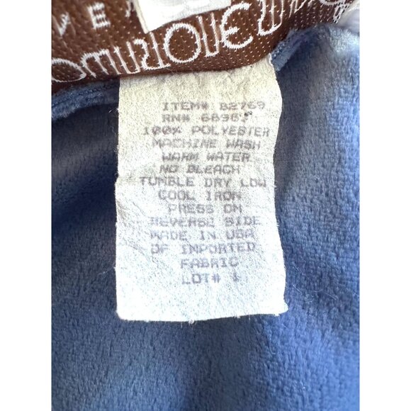 Vintage Brownstone Studio Blue Plush Jeweled Zip Robe - Picture 7 of 11